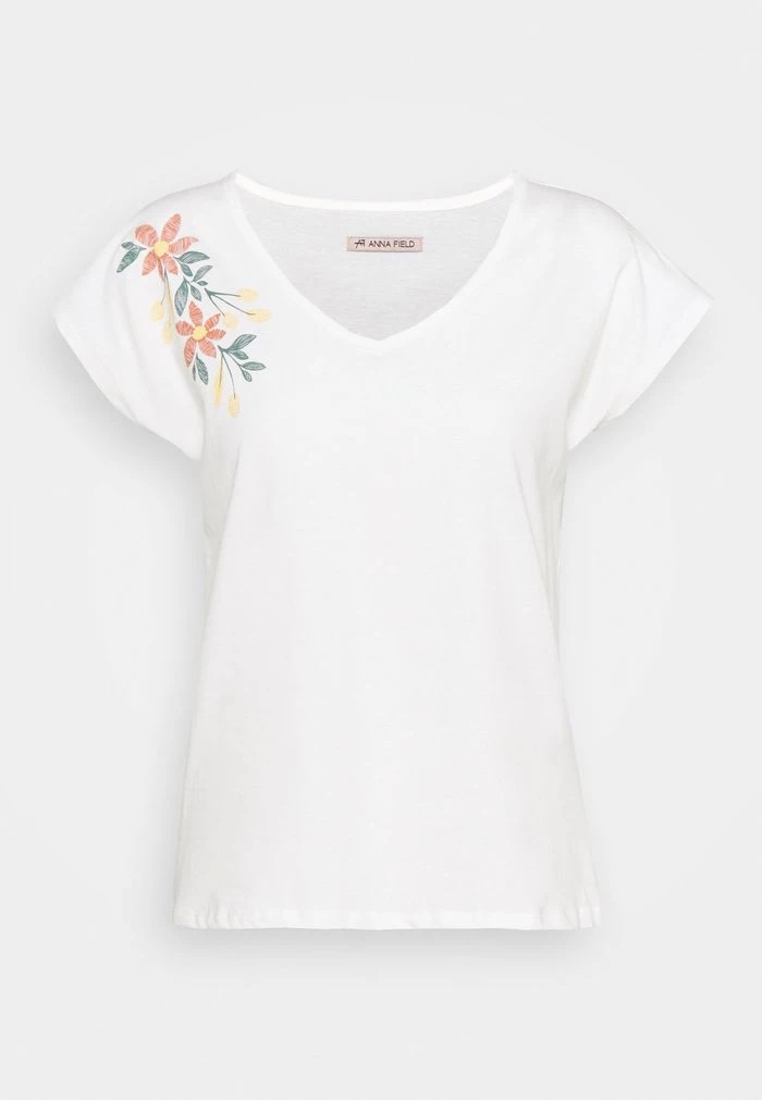 T-Shirt ANNA FIELD Anna Field Print T-shirt Blanche Femme | VTK-0292934